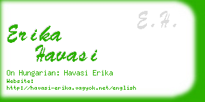 erika havasi business card